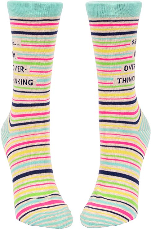 Shhh I'm Overthinking Crew Socks