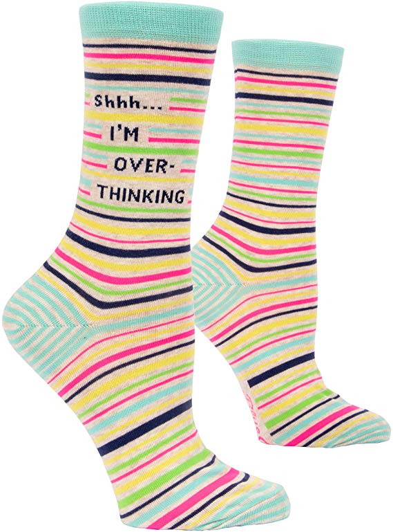 Shhh I'm Overthinking Crew Socks