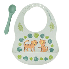 Load image into Gallery viewer, Tiger Bib &amp; Spoon Set