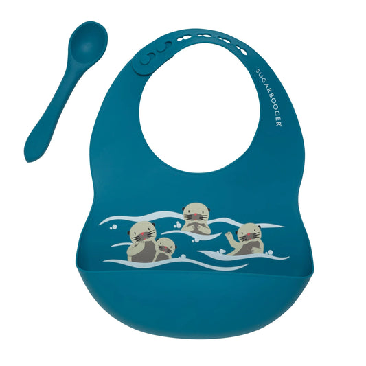 Baby Otter Bib & Spoon Set