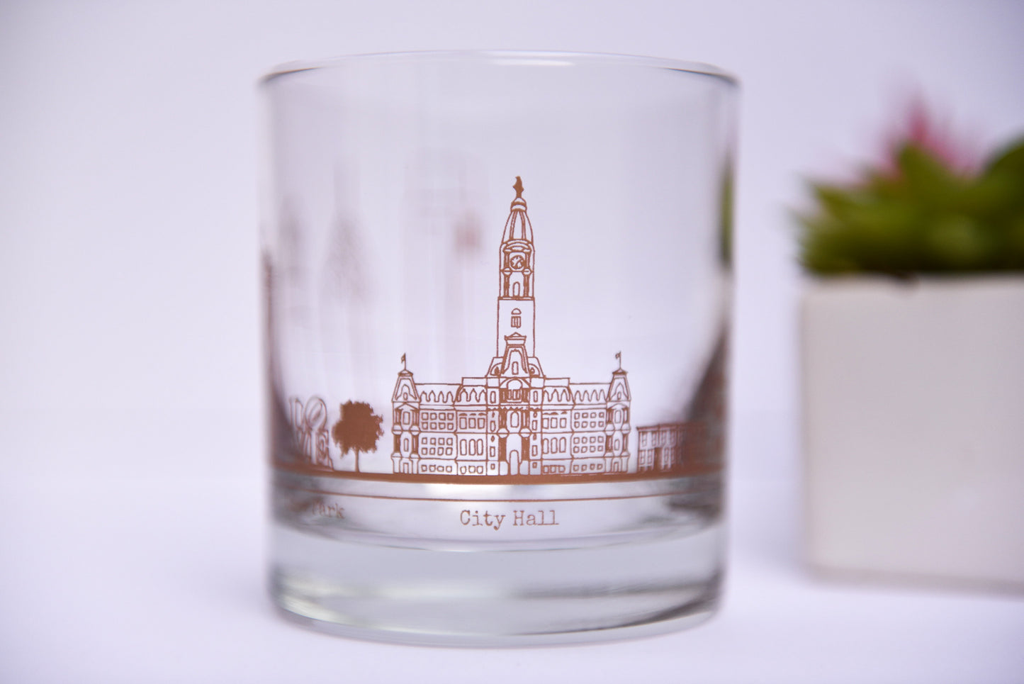 Philadelphia Skyline Rocks Glasses