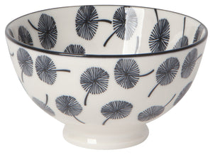 Grey Dandelion Stamped Bowl