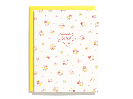 Happiest of Birthdays to You Ditsy Floral Card