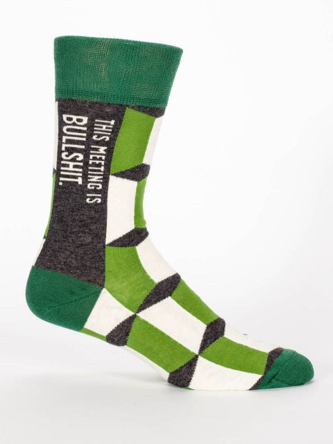 Meeting Is Bullshit Crew Socks - Ali's Wagon