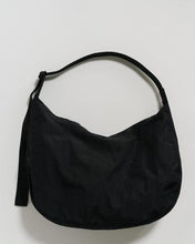 Load image into Gallery viewer, Large Black Crescent Baggu Bag