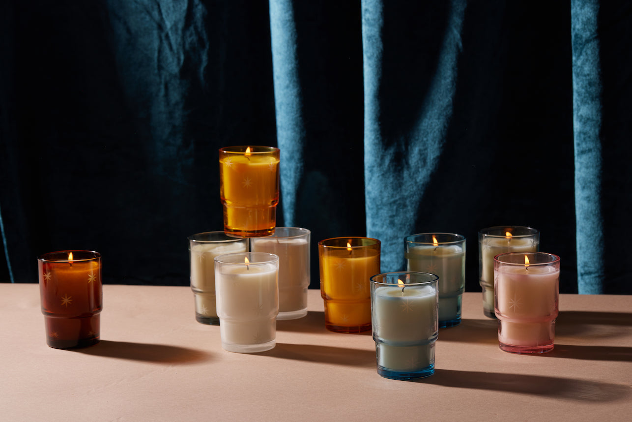 Sweet Orange & Fir Etched Glass Candle