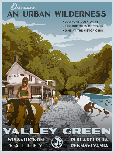 Valley Green Poster by Philly Outside at local housewares store Division IV in Philadelphia, Pennsylvania