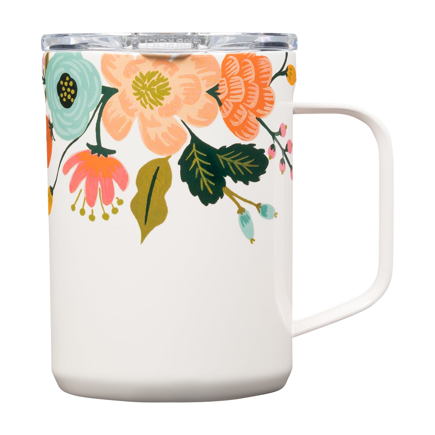 Cream Lively Floral Rifle Paper x Corkcicle Mug