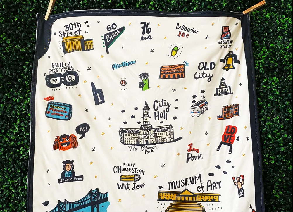 Philly Icons Baby Blanket