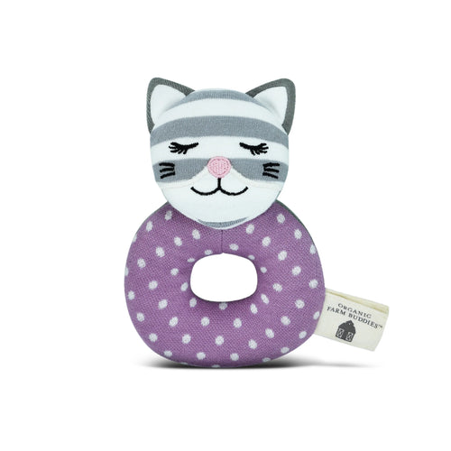 Maude the Cat Teething Rattle