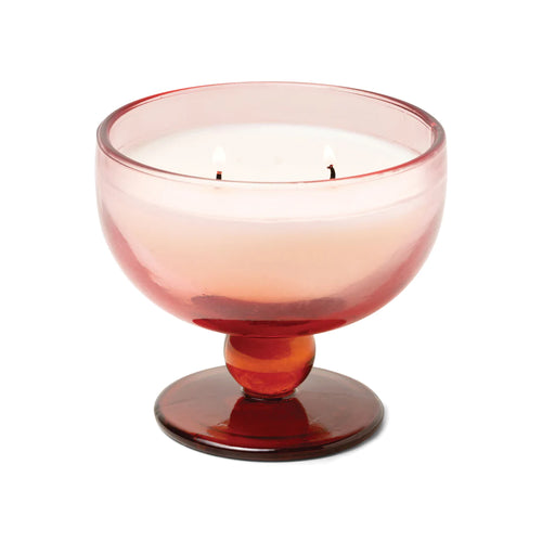 Saffron Rose Aura Glass Goblet Candle