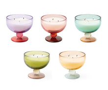 Load image into Gallery viewer, Misted Lime Glass Goblet Candle
