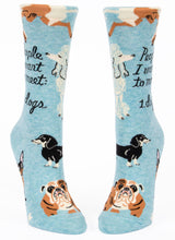 Load image into Gallery viewer, People I Want to Meet Dogs Crew Socks
