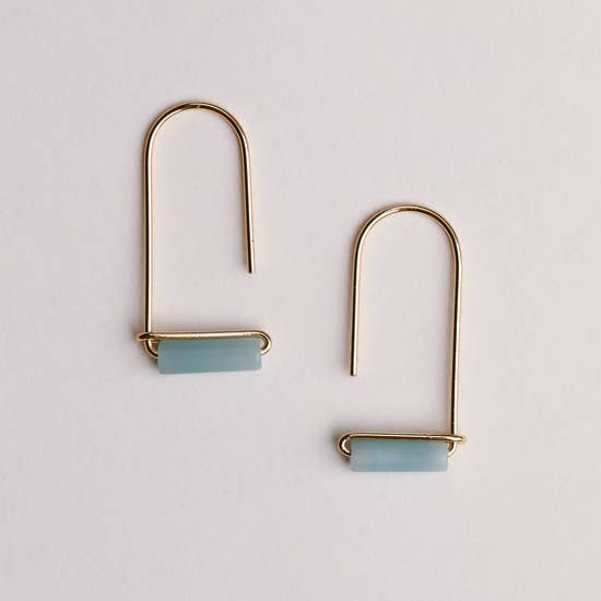 Amazonite Gem Drop Earrings