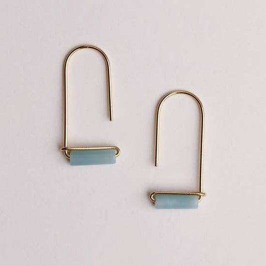 Amazonite Gem Drop Earrings