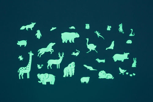 Animals Glow in the Dark Sticker Set