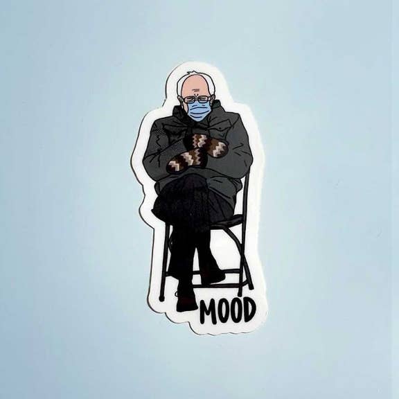 Bernie Mittens Mood Sticker