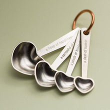 Load image into Gallery viewer, Quotes Heart Measuring Spoons by Beehive Handmade at local Fairmount shop Ali&#39;s Wagon in Philadelphia, Pennsylvania
