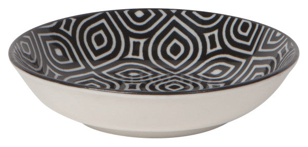 Black & White Geo Lines Dip Bowl