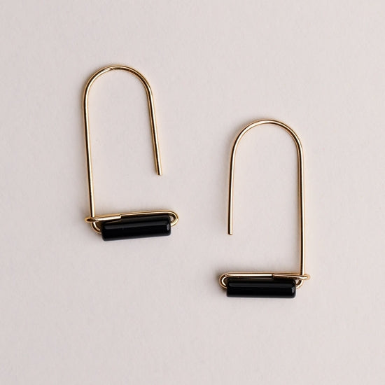Black Onyx Gem Drop Earring