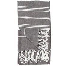 Load image into Gallery viewer, Black Sultan Turkish Towel