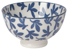 Load image into Gallery viewer, Blue Floral Vine Stamped Bowl