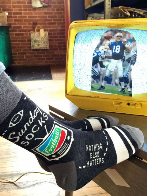 Sunday Crew Socks by Blue Q at local Fairmount shop Ali's Wagon in Philadelphia, Pennsylvania