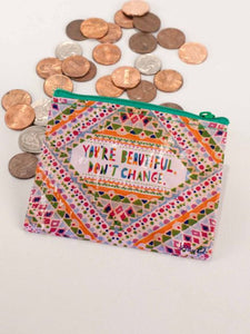You're Beautiful Don't Change Coin Purse by Blue Q at local Fairmount shop Ali's Wagon in Philadelphia, Pennsylvania