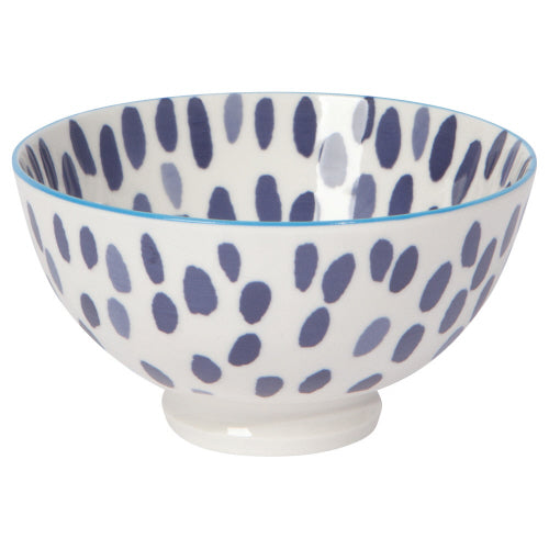 Blue Spots Stamped Bowl