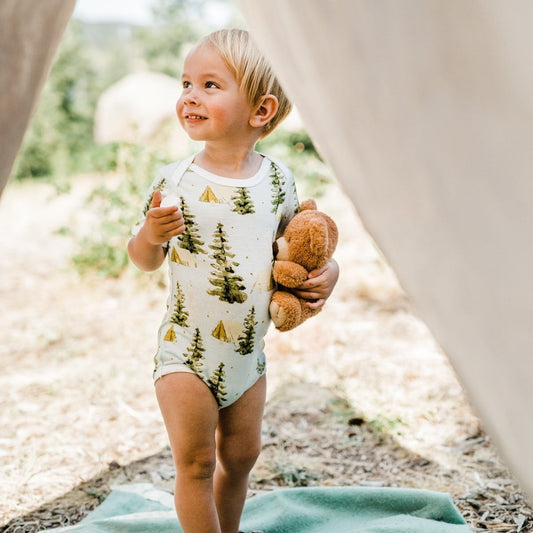 Camping Bamboo Onesie - Ali's Wagon