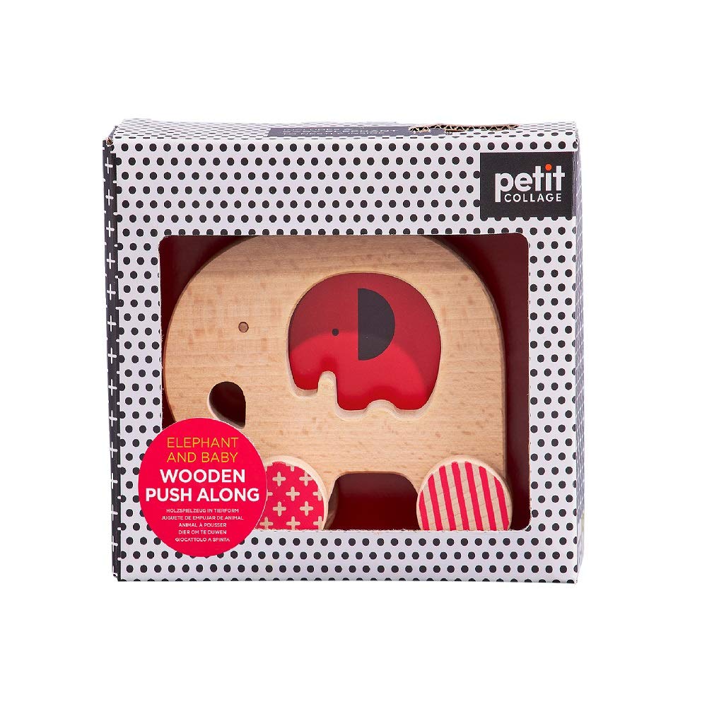 Elephant Wooden Push Along Toy