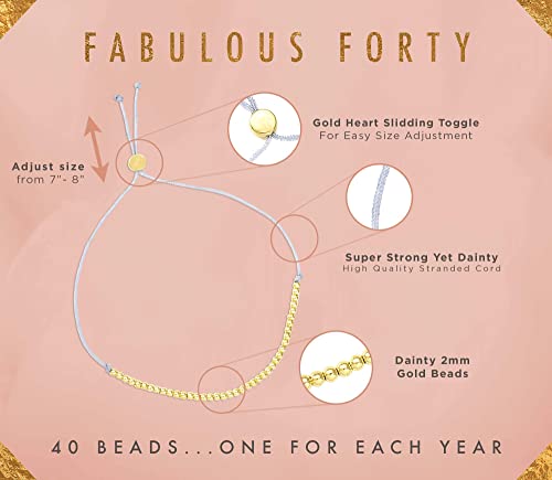 Fabulous Forty Milestone Bracelet