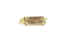 Load image into Gallery viewer, Fuck It Hand Stamped Brass Cuff