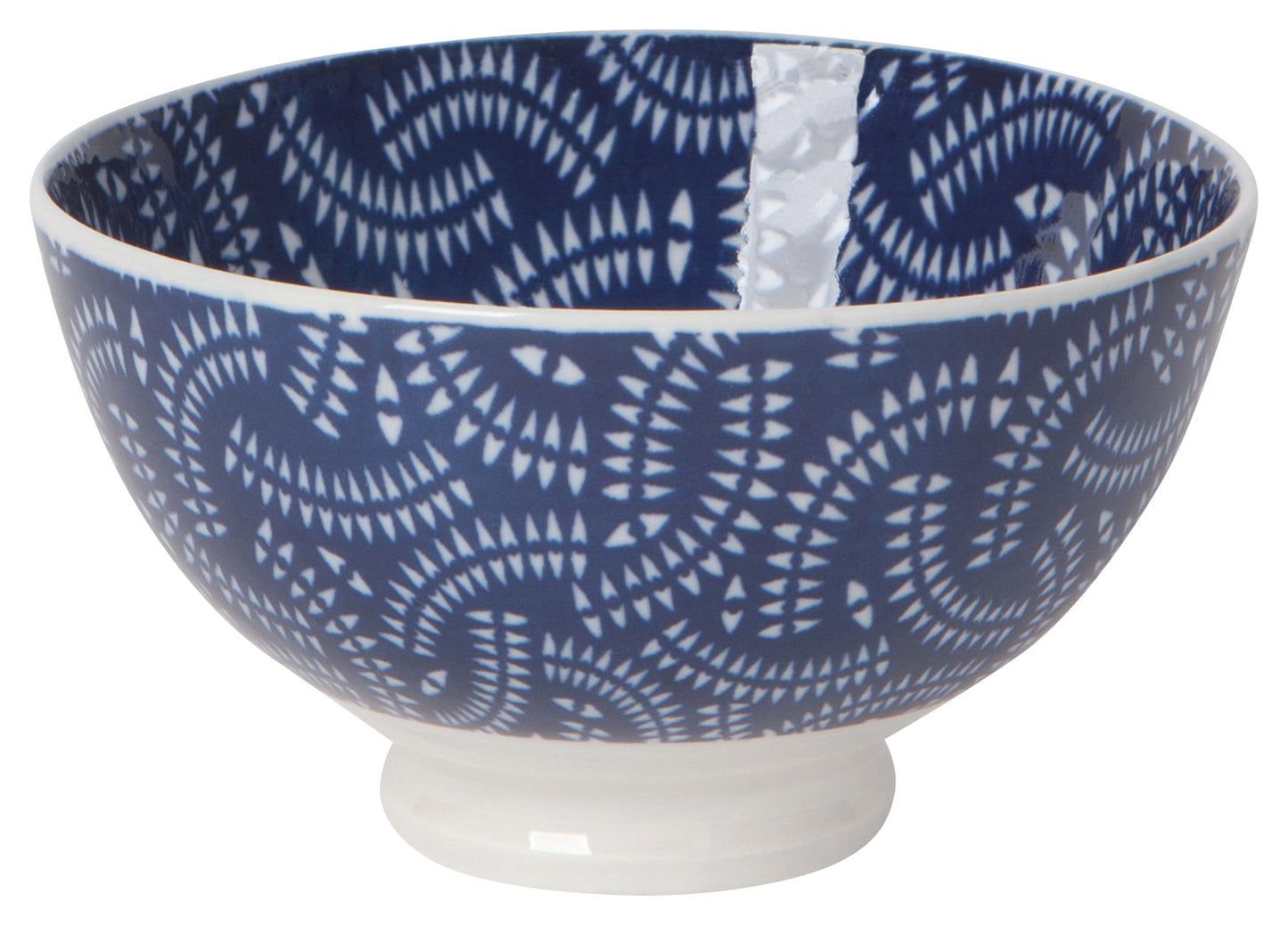 Indigo Geo Stamped Bowl