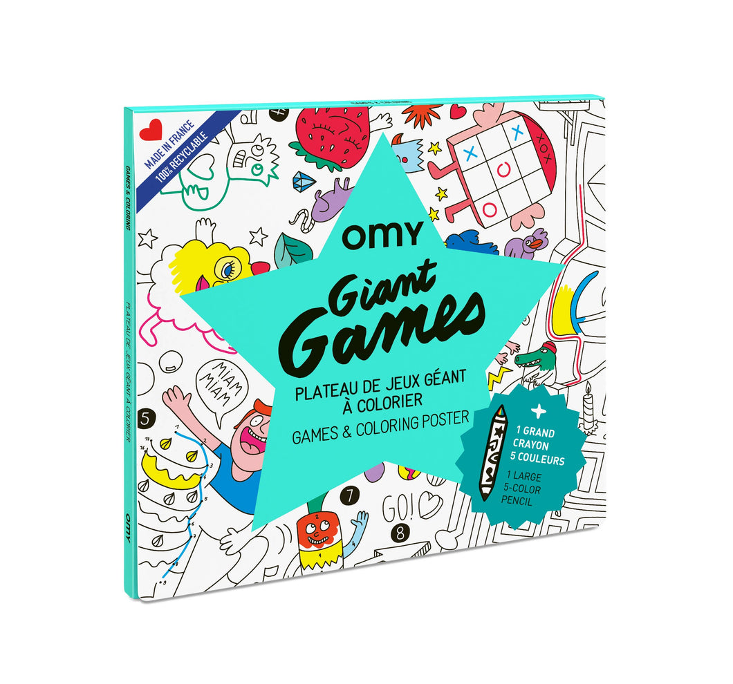 Giant Games & Coloring Poster