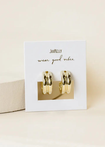 Golden Bold Mini Hoop Earrings
