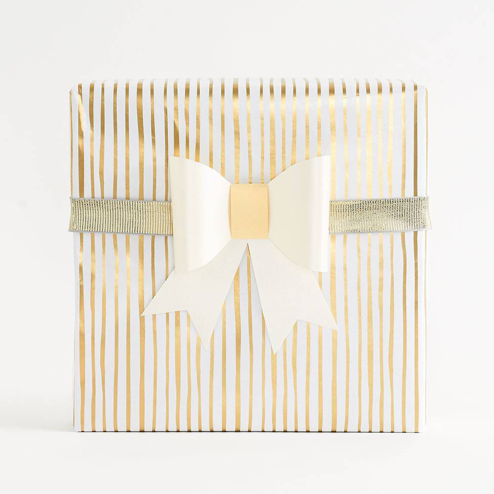 Gold Foil Stripes Wrapping Paper