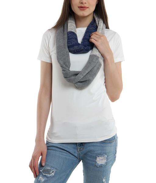 Blue Combo Loop Scarf