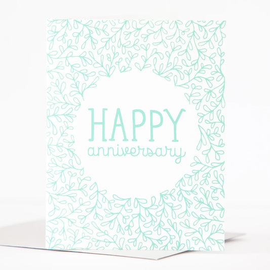 Happy Anniversary Leaves Card