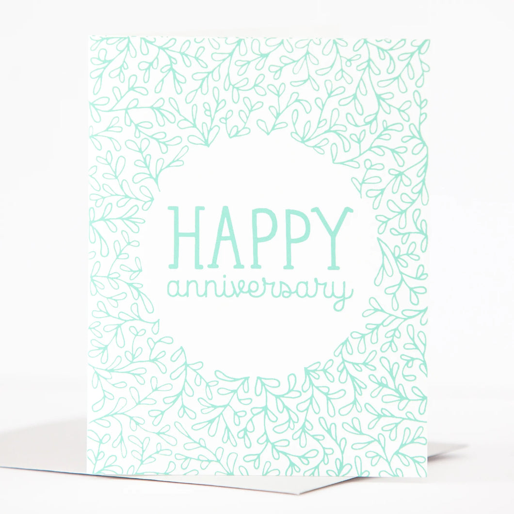 Happy Anniversary Leaves Card