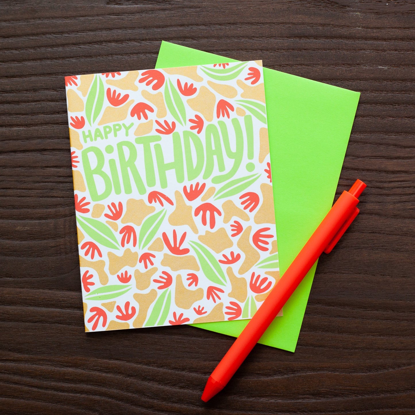 Mod Tropical Happy Birthday Card