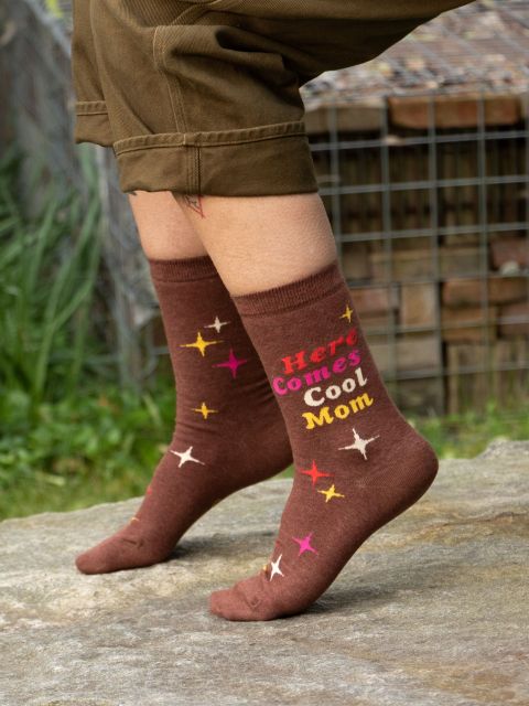 Here Comes Cool Mom Crew Socks