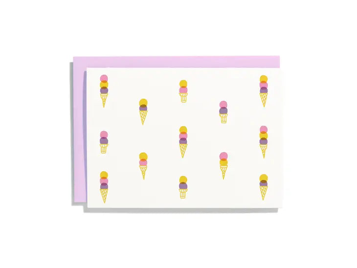 Ice Cream Social Letterpress Boxed Notecards