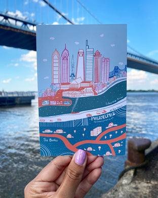 Pretty Philly on the River Postcard