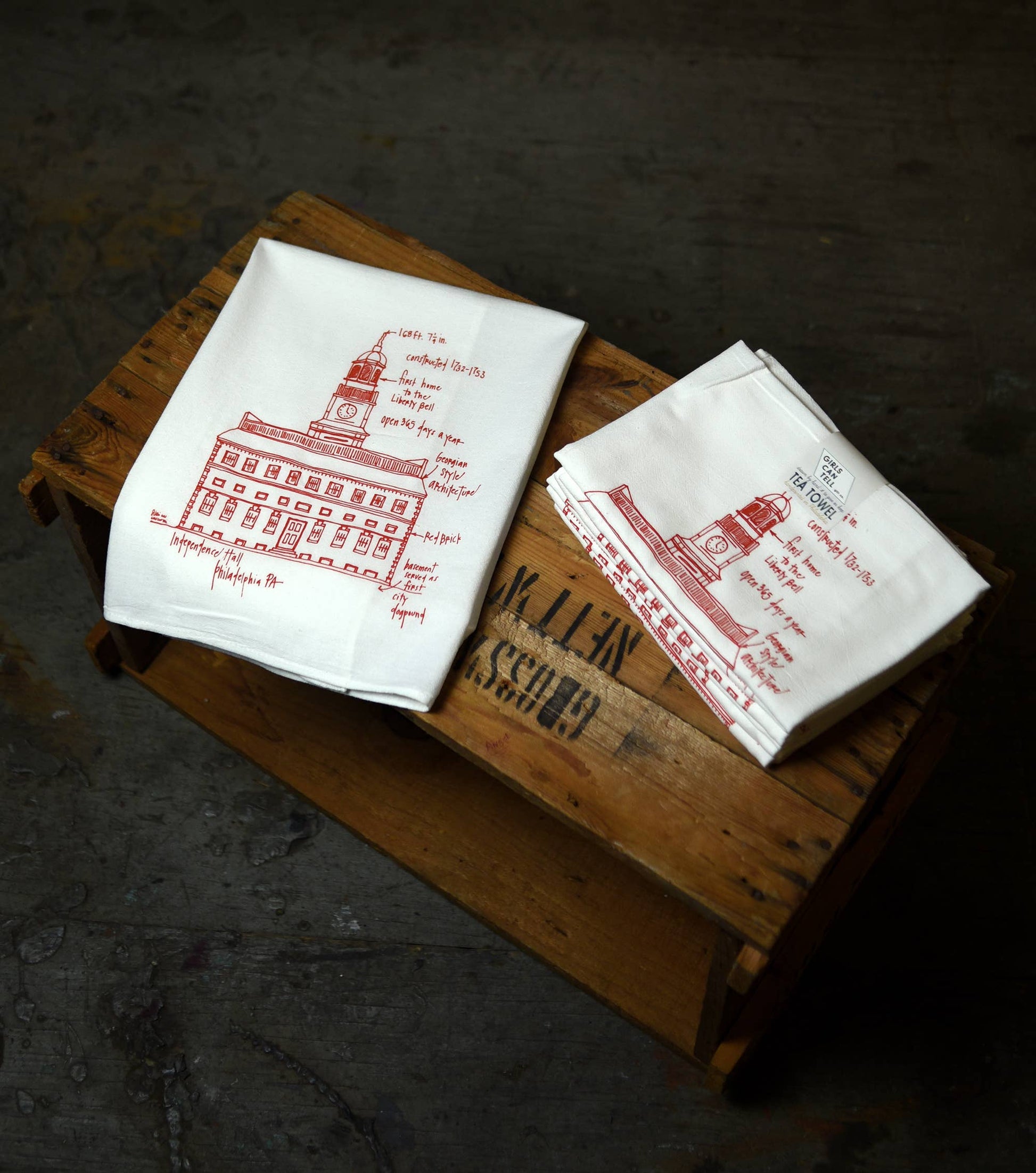 Independence Hall Tea Towel - Ali's Wagon