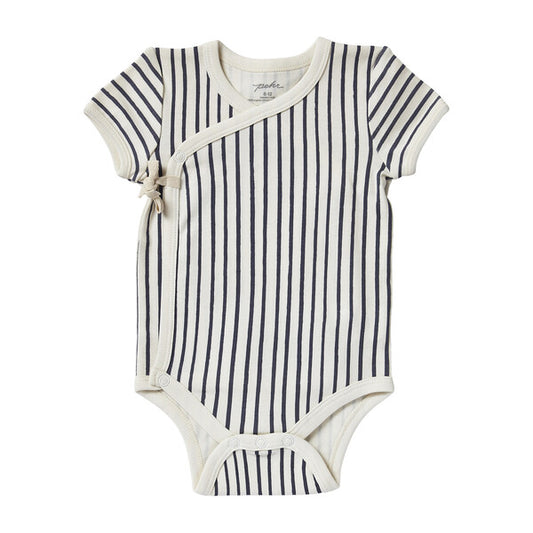 Ink Stripes Kimono Onesie