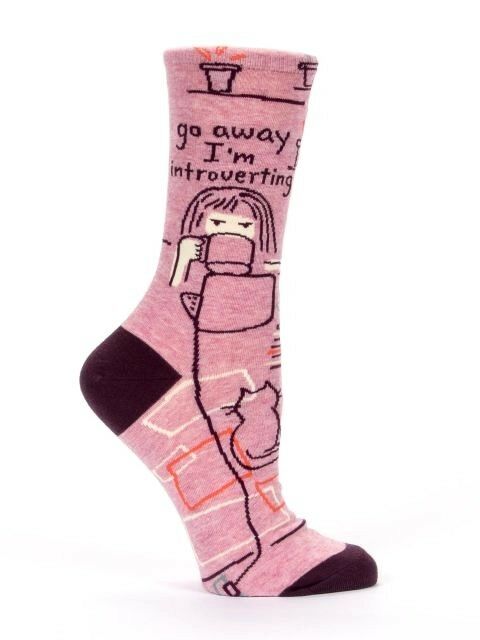 Go Away I'm Introverting Crew Socks