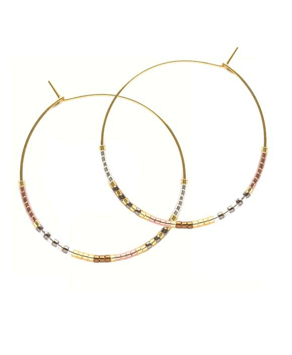 Japanese Seed Bead Hoops