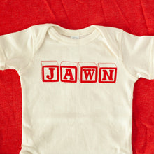 Load image into Gallery viewer, Jawn Letter Block Onesie