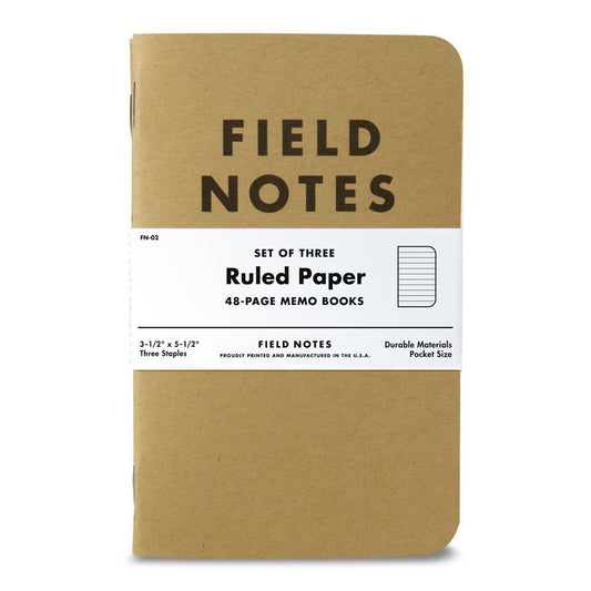 Kraft Ruled Memo Book Set